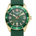 Swiss Alpine Military 7034.1814 férfi óra karóra Sierra arany zöld 42mm 10ATM karóra