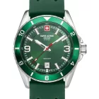 Swiss Alpine Military 7034.1834 férfi óra karóra Sierra ezüst zöld 42mm 10ATM karóra