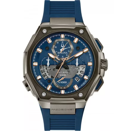 Bulova 98B357 Precisionist Kronográf Óra férfi óra karóra 46mm 30ATM karóra