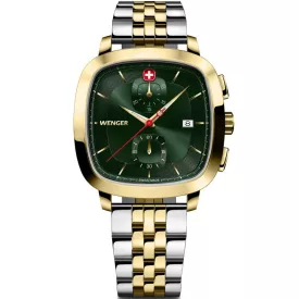   Wenger 01.1933.105 férfi óra karóra Vintage klasszikus Kronográf Óra 40mm 5ATM karóra