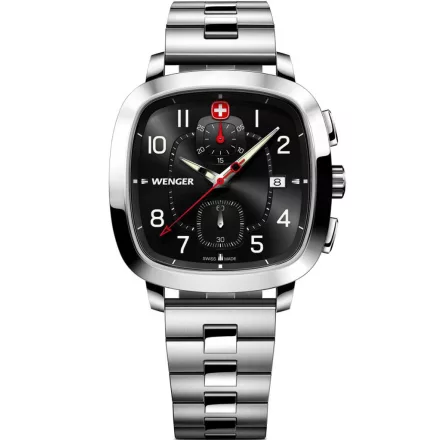 Wenger 01.1933.109 férfi óra karóra Vintage Sport Kronográf Óra 40mm 5ATM karóra