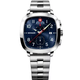   Wenger 01.1933.111 férfi óra karóra Vintage Sport Kronográf Óra 40mm 5ATM karóra