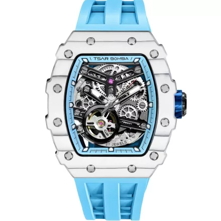 Tsar Bomba TB8208CF-06 férfi óra karóra Elemental szénszálas automata 44mm 5ATM  karóra