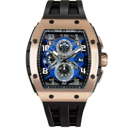 Tsar Bomba TB8211Q-05 férfi óra karóra Elemental Kronográf Óra 52mm 5ATM  karóra