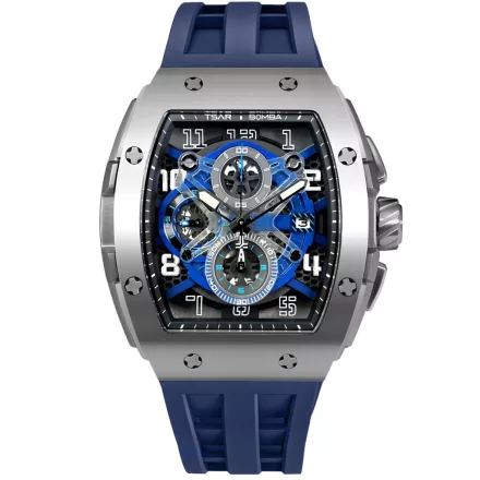 Tsar Bomba TB8211Q-03 férfi óra karóra Elemental Kronográf Óra 52mm 5ATM  karóra
