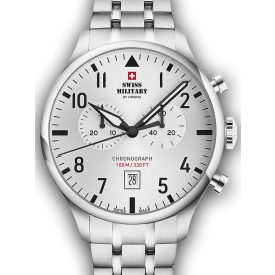  Swiss Military SM34098.02 Vintage Kronográf Óra férfi óra karóra 43mm 10ATM karóra