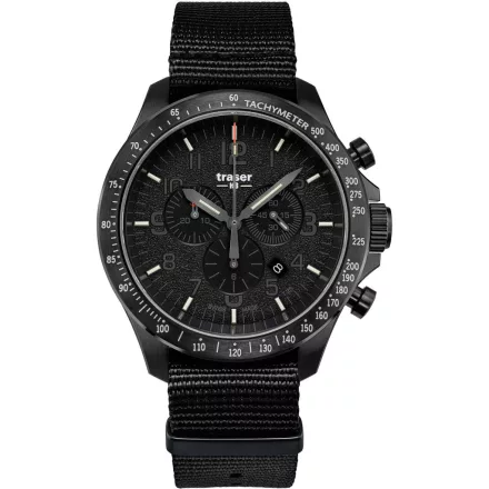 Traser H3 109465 P67 Officer chrono fekete nato 46mm 10ATM karóra