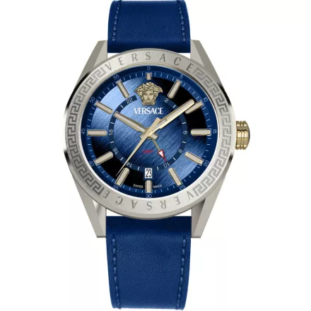 Versace VEAFA0124 férfi óra karóra V-Code GMT 42mm 5ATM  karóra