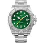 Paul Rich PR-46707 férfi óra karóra köves Bay smaragd Isle ezüst zöld 40mm 5ATM  karóra
