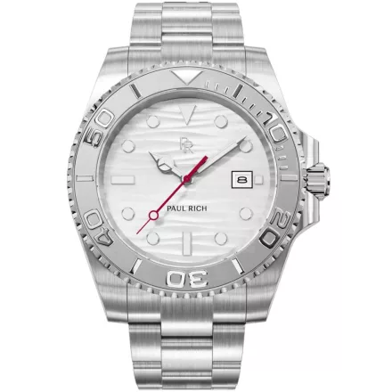 Paul Rich PR-46709 férfi óra karóra köves Bay Arctic Shore ezüst fehér 40mm 5ATM  karóra
