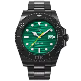   Paul Rich PR-46712 férfi óra karóra köves Bay Midnight Reef fekete zöld 40mm 5ATM  karóra