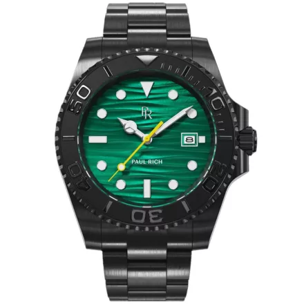 Paul Rich PR-46712 férfi óra karóra köves Bay Midnight Reef fekete zöld 40mm 5ATM  karóra