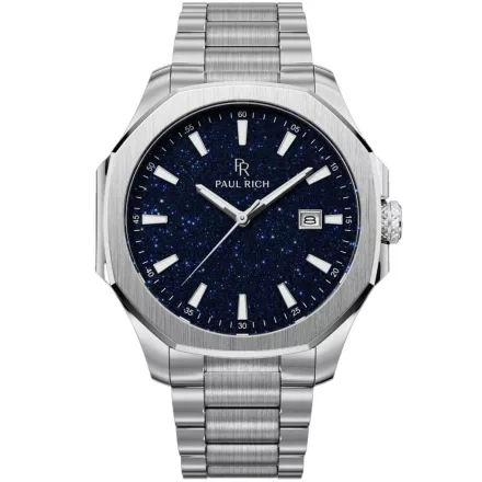 Paul Rich PR-46697 férfi óra karóra Mercer Aventurine ezüst kék 40,5 mm 5ATM   karóra