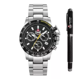   JDM Military Charlie ll JDM-WG017-01 férfi óra karóra Kronográf Óra ajándék szett