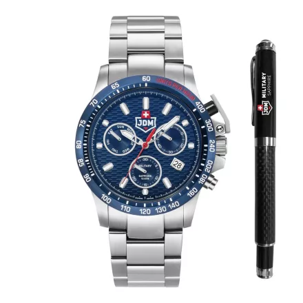 JDM Military Charlie ll JDM-WG017-02 férfi óra karóra Kronográf Óra ajándék szett