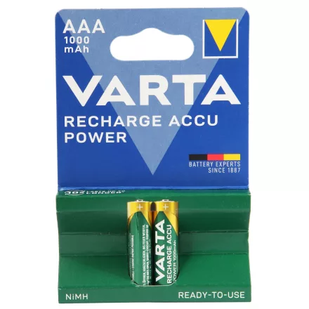 VARTA újratölthető AAA akkumulátor, 2 darabos csomag