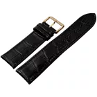 Engelhardt bőrszíj, fekete, krokodil mintás, 24 mm