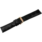 Engelhardt bőrszíj, fekete, krokodil mintás, 24 mm