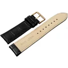 Engelhardt bőrszíj, fekete, krokodil mintás, 24 mm