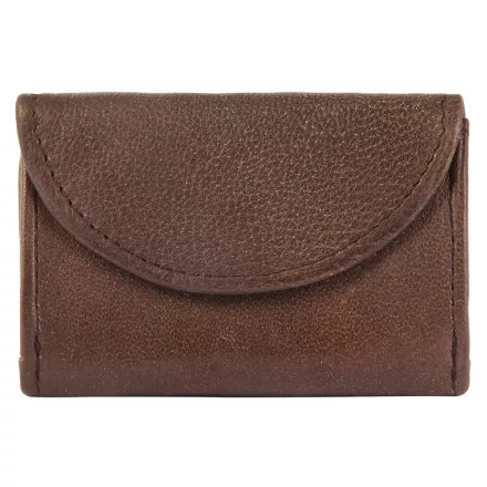 Excellanc mini pénztárca valódi bőrből, barna Druckknopfverschluss 3020004-004
