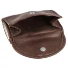 Excellanc mini pénztárca valódi bőrből, barna Druckknopfverschluss 3020004-004
