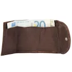 Excellanc mini pénztárca valódi bőrből, barna Druckknopfverschluss 3020004-004