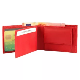   Excellanc mini pénztárca valódi bőrből, piros 3000084-008