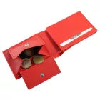 Excellanc mini pénztárca valódi bőrből, piros 3000084-008