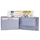 Excellanc mini pénztárca valódi bőrből, kék Druckknopfverschluss 3000084-007