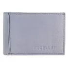 Excellanc mini pénztárca valódi bőrből, kék Druckknopfverschluss 3000084-007