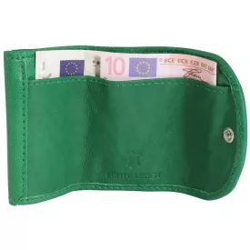 Excellanc mini pénztárca valódi bőr zöld