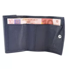   Excellanc mini pénztárca valódi bőrből, sötétkék 3000172-004