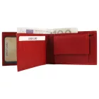 Excellanc mini pénztárca valódi bőrből, piros 3000084-009