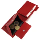 Excellanc mini pénztárca valódi bőrből, piros 3000084-009