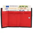 Excellanc mini pénztárca valódi bőrből, fekete/piros Druckknopfverschluss 3000170-002