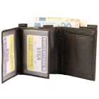 Excellanc férfi pénztárca valódi bőrből, sötétbarna, 10 x 12 cm 3000065-005