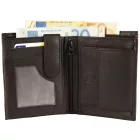 Excellanc férfi pénztárca valódi bőrből, sötétbarna, 10 x 12 cm 3000065-005