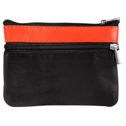 Excellanc kulcstartó valódi bőrből, fekete/narancs
