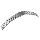 Nemesacél óraszíj, ezüstszínű, 22 mm biztonsági csat