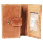 Akzent női pénztárca valódi bőrből, RFID védelemmel, világosbarna