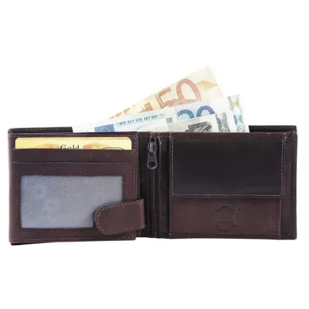Excellanc valódi bőr pénztárca barna
