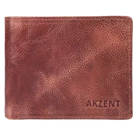 Akzent férfi pénztárca valódi bőrből, barna, RFID 3000258-002