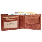 Akzent férfi pénztárca valódi bőrből, RFID, barna 3000259-002