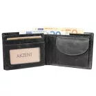 Akzent férfi pénztárca valódi bőrből, RFID, fekete