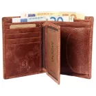 Akzent férfi pénztárca valódi bőrből, barna, RFID 3000262-002