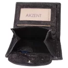 Akzent férfi pénztárca valódi bőrből, fekete, RFID