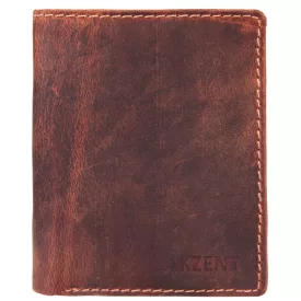   Akzent férfi pénztárca valódi bőrből, RFID, barna 3000266-002