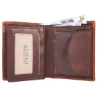 Akzent férfi pénztárca valódi bőrből, RFID, barna 3000266-002