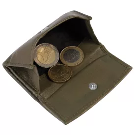 Excellanc mini pénztárca valódi bőrből, sötétzöld