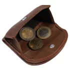 Excellanc mini pénztárca valódi bőrből, barna Druckknopfverschluss 3020004-006